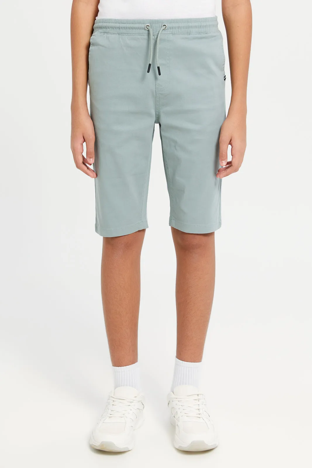 Senior Boys Mint Pull On Trouser Shorts