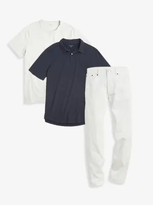 Set 06: 1 Polo   1 Driggs Tee   1 pair of Jeans