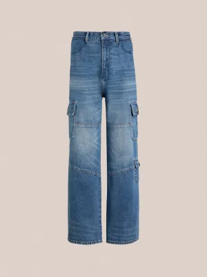 Siwa Cargo Paneled Jeans