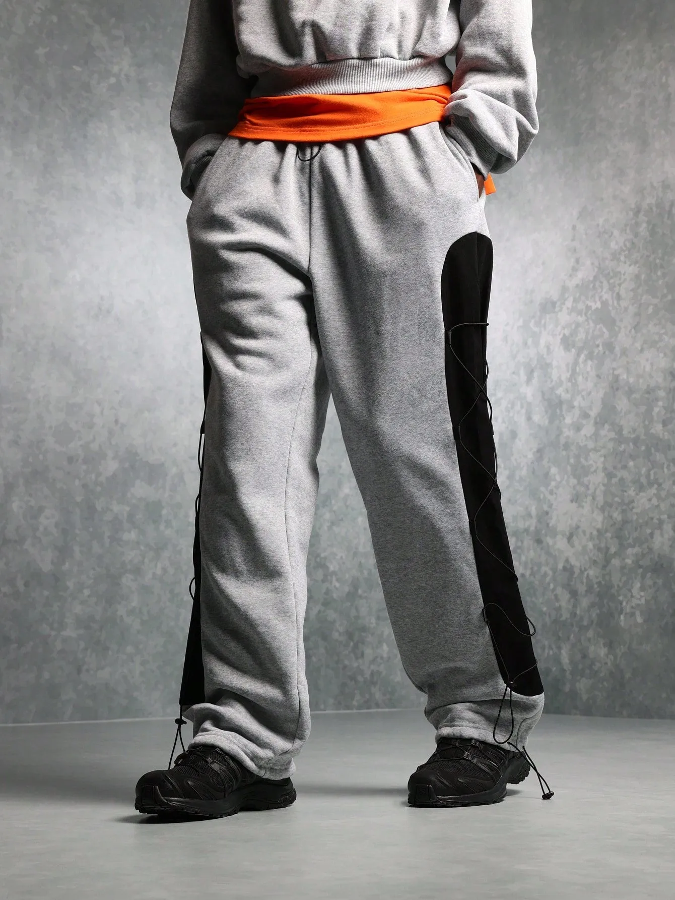 Skater Fit Sweatpants With Side Panel Trek Cords