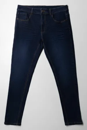 Skinny Denim Jeans Dark Blue