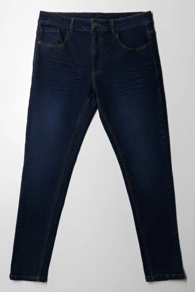 Skinny Denim Jeans Dark Blue