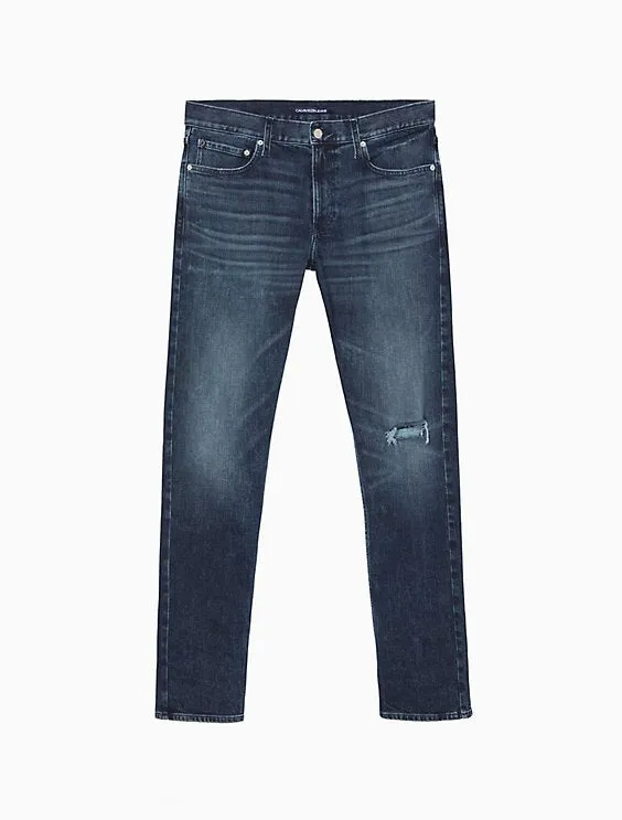 Slim Fit Electric Blue Black Jeans