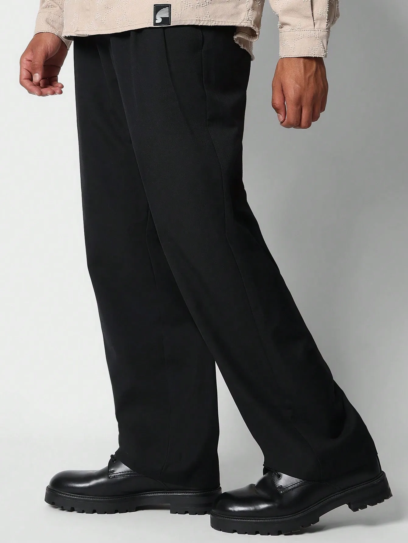 Straight Fit Smart Trouser With Pleat Detail