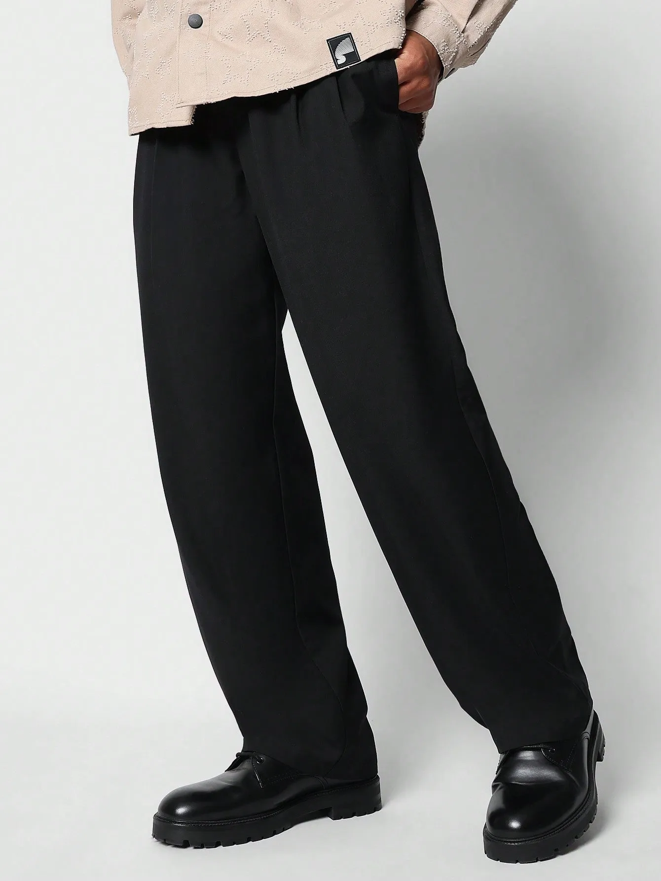 Straight Fit Smart Trouser With Pleat Detail