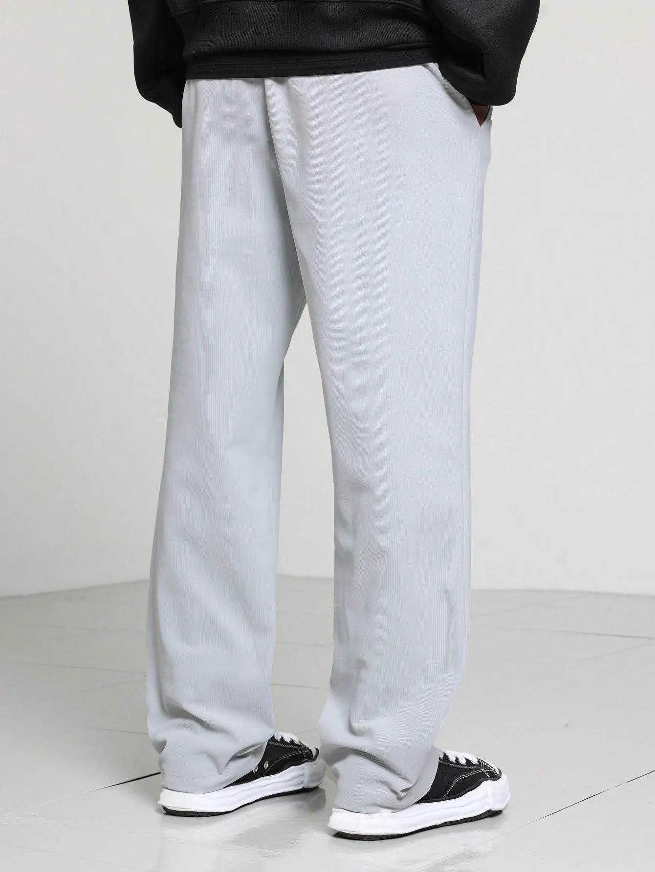 Straight Fit Sweatpants With Drawstring