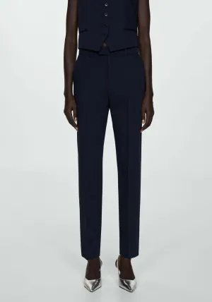 Straight suit trousers - Navy