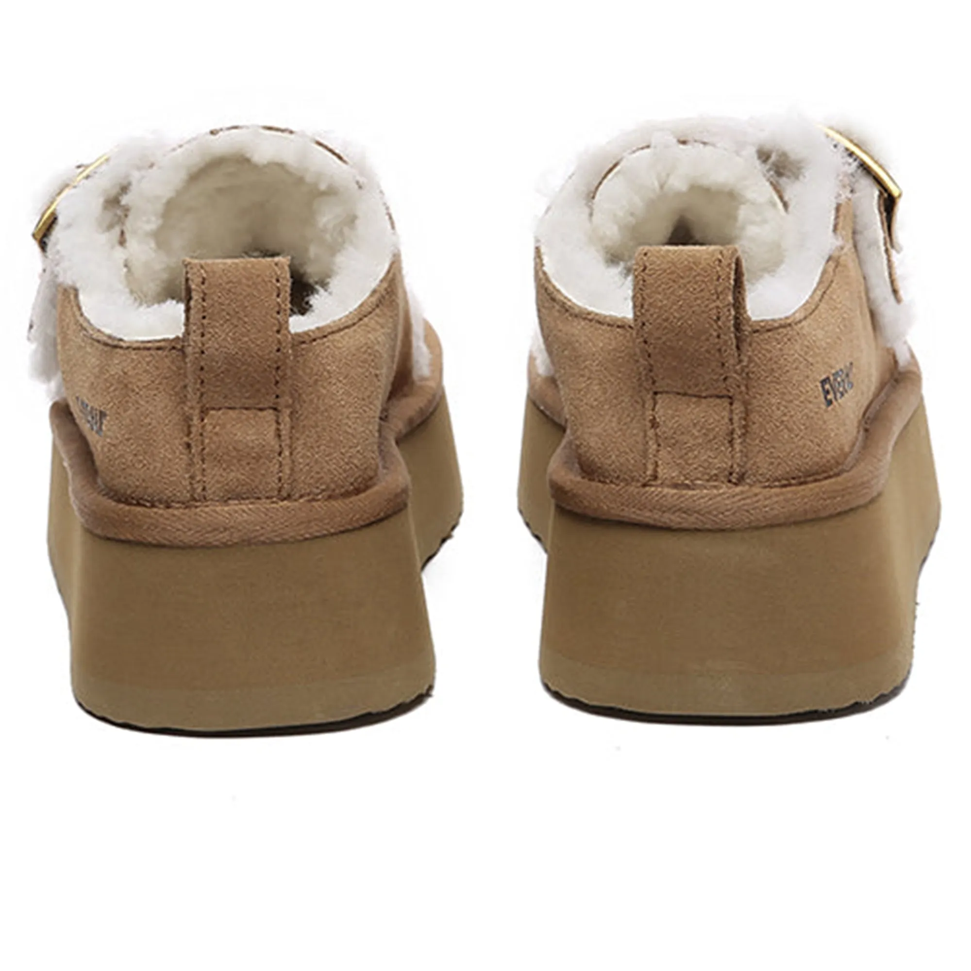 Tass Buckle UGG Platform Slippers