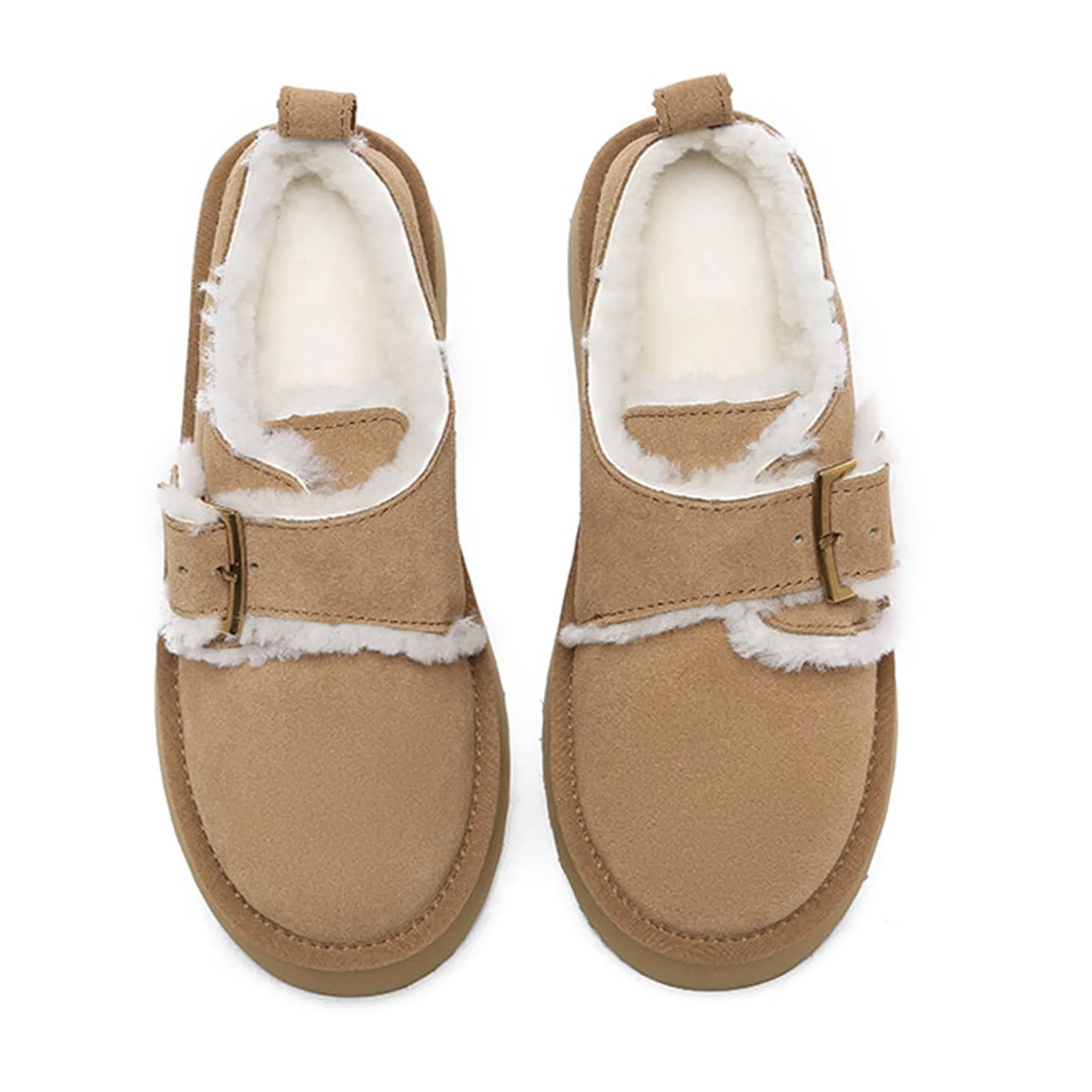 Tass Buckle UGG Platform Slippers