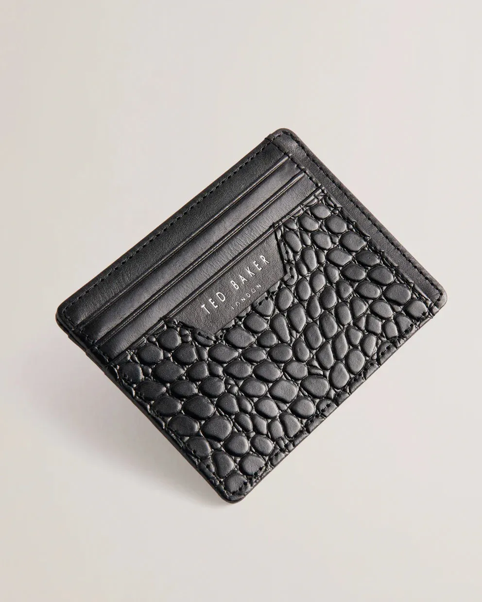 Ted Baker Keigan Croc Effect Leather Belt Cardholder | Black