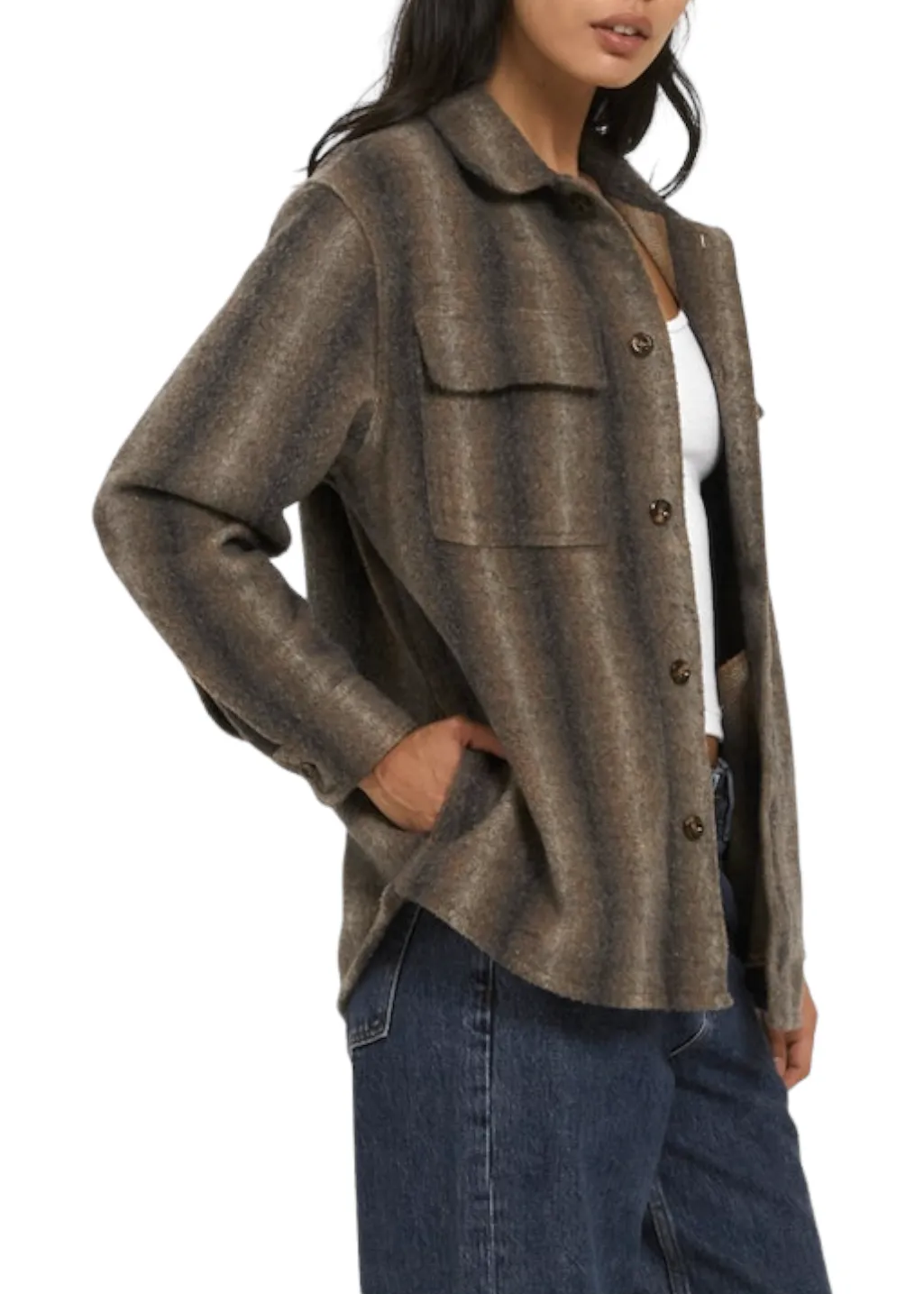 THRILLS - Prairie Overshirt - Brown