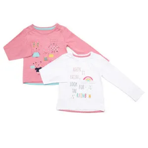 Toddler Fashion Tops - Pack Of 2 (Pink)