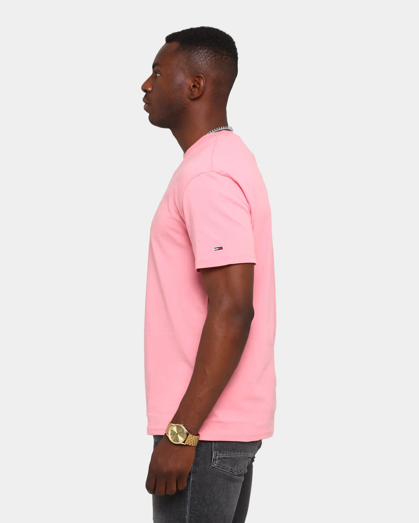 Tommy Jeans Straight Logo T-Shirt Rosey Pink