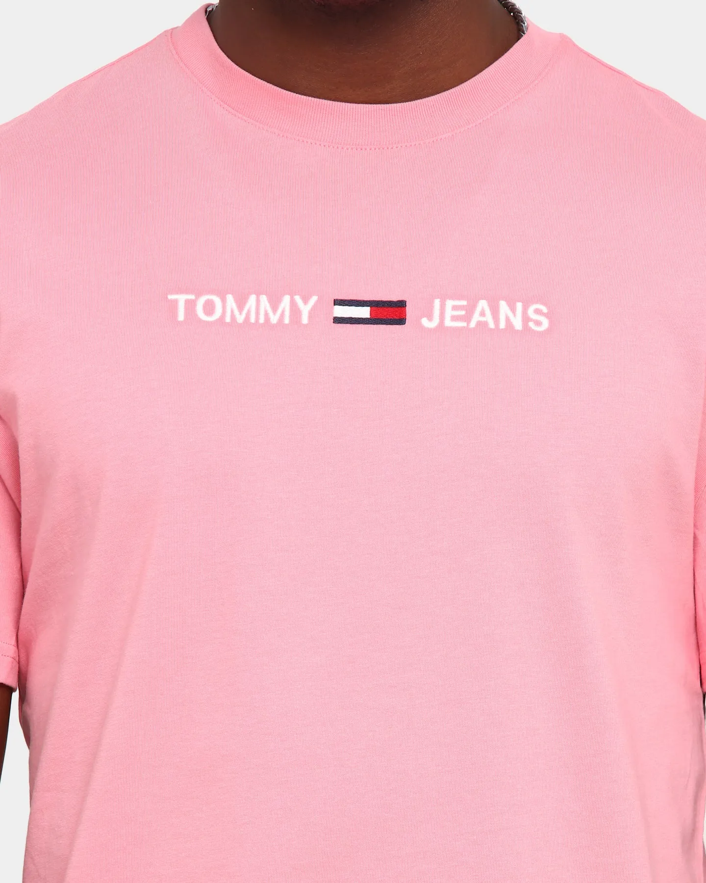 Tommy Jeans Straight Logo T-Shirt Rosey Pink