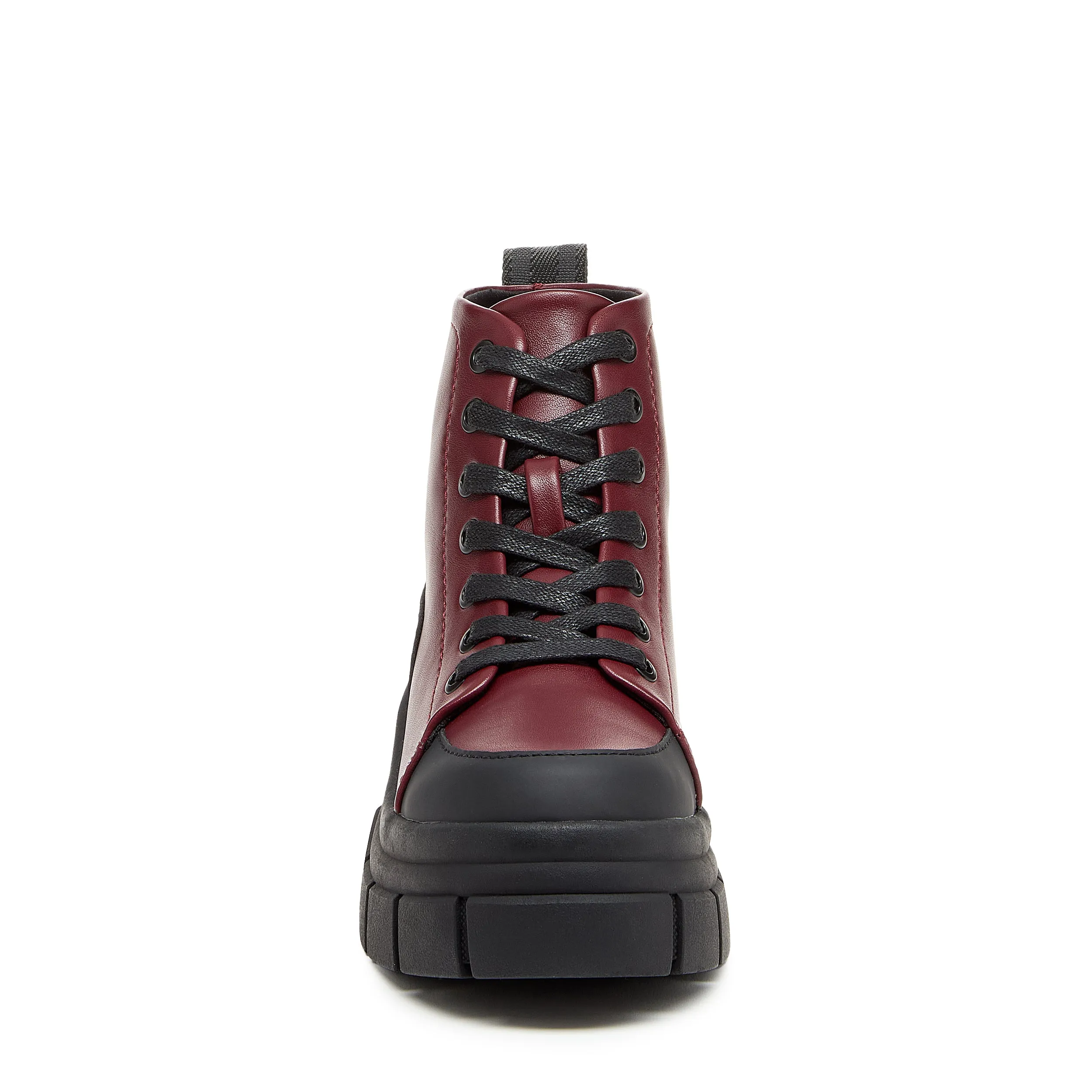 Trusty Burgundy Platform Bootie