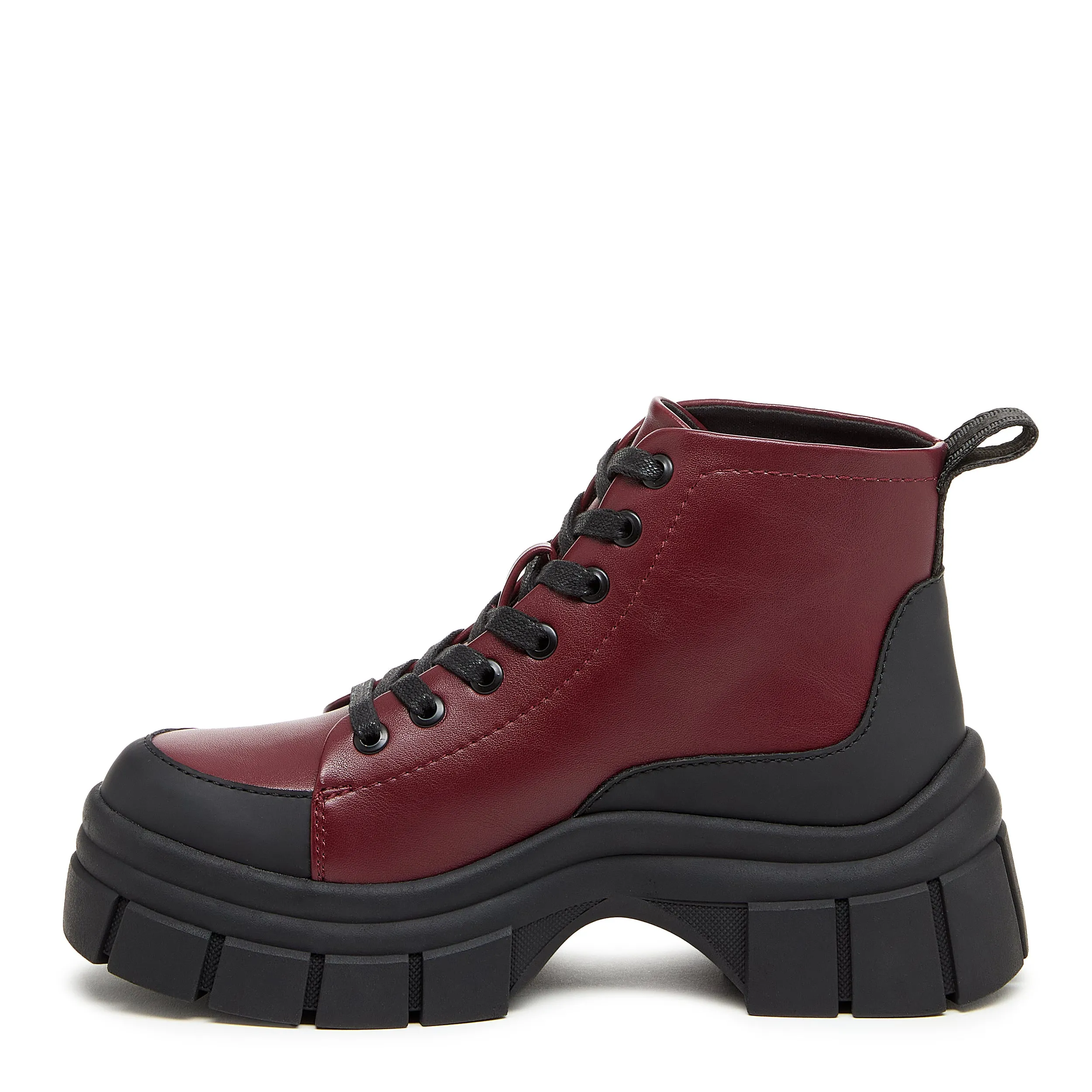 Trusty Burgundy Platform Bootie