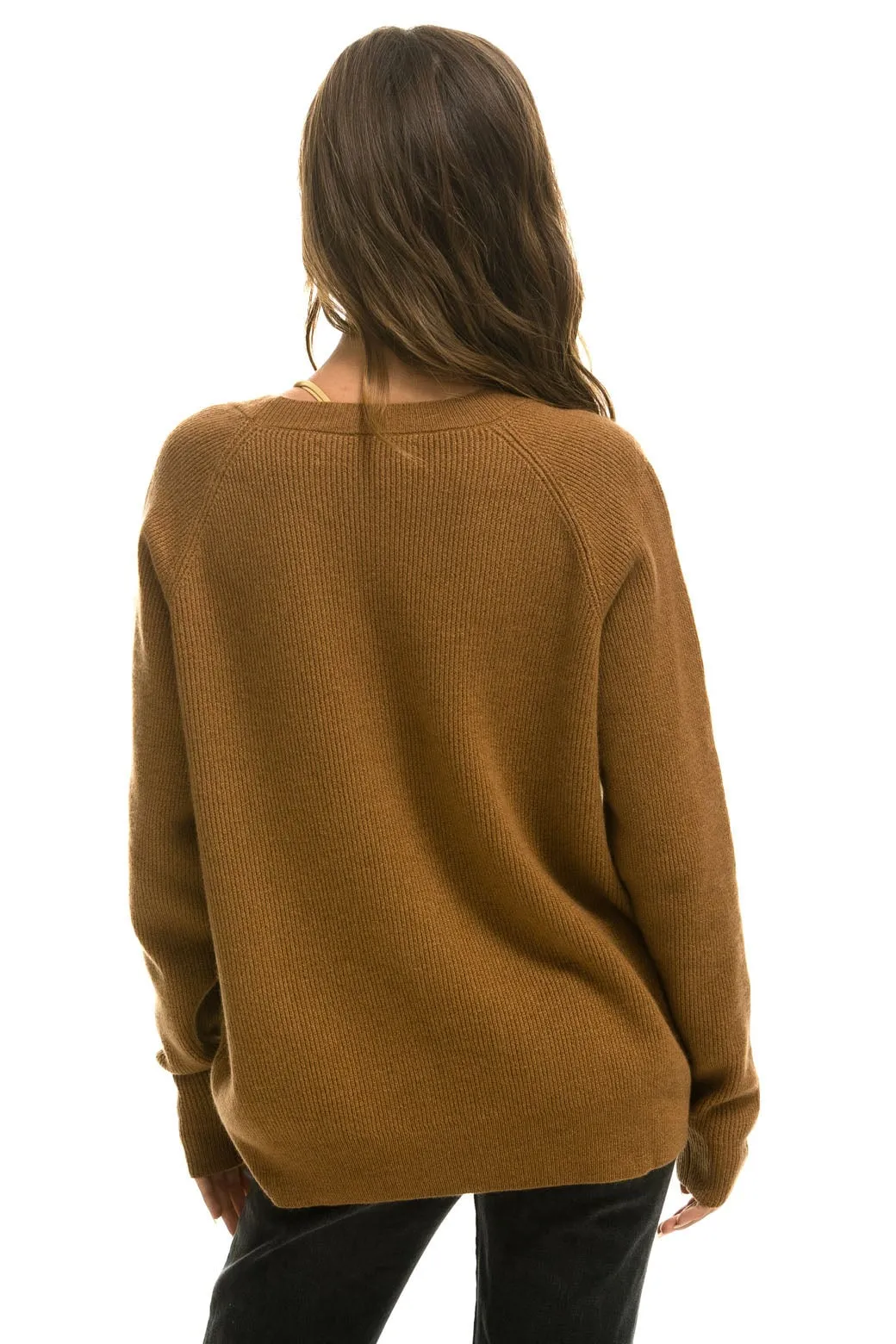 VINTAGE CABIN 2 UNISEX CASHMERE SWEATER - BUTTERSCOTCH