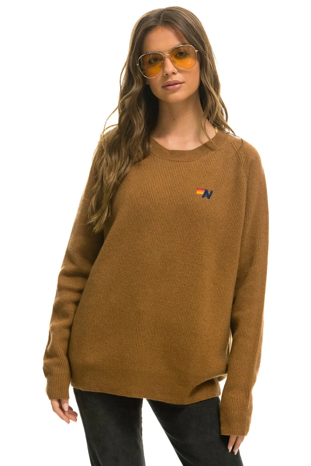 VINTAGE CABIN 2 UNISEX CASHMERE SWEATER - BUTTERSCOTCH