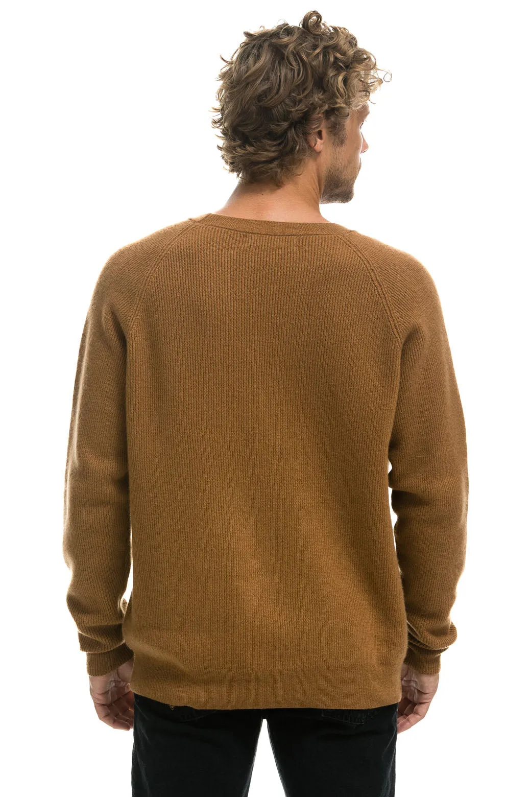 VINTAGE CABIN 2 UNISEX CASHMERE SWEATER - BUTTERSCOTCH