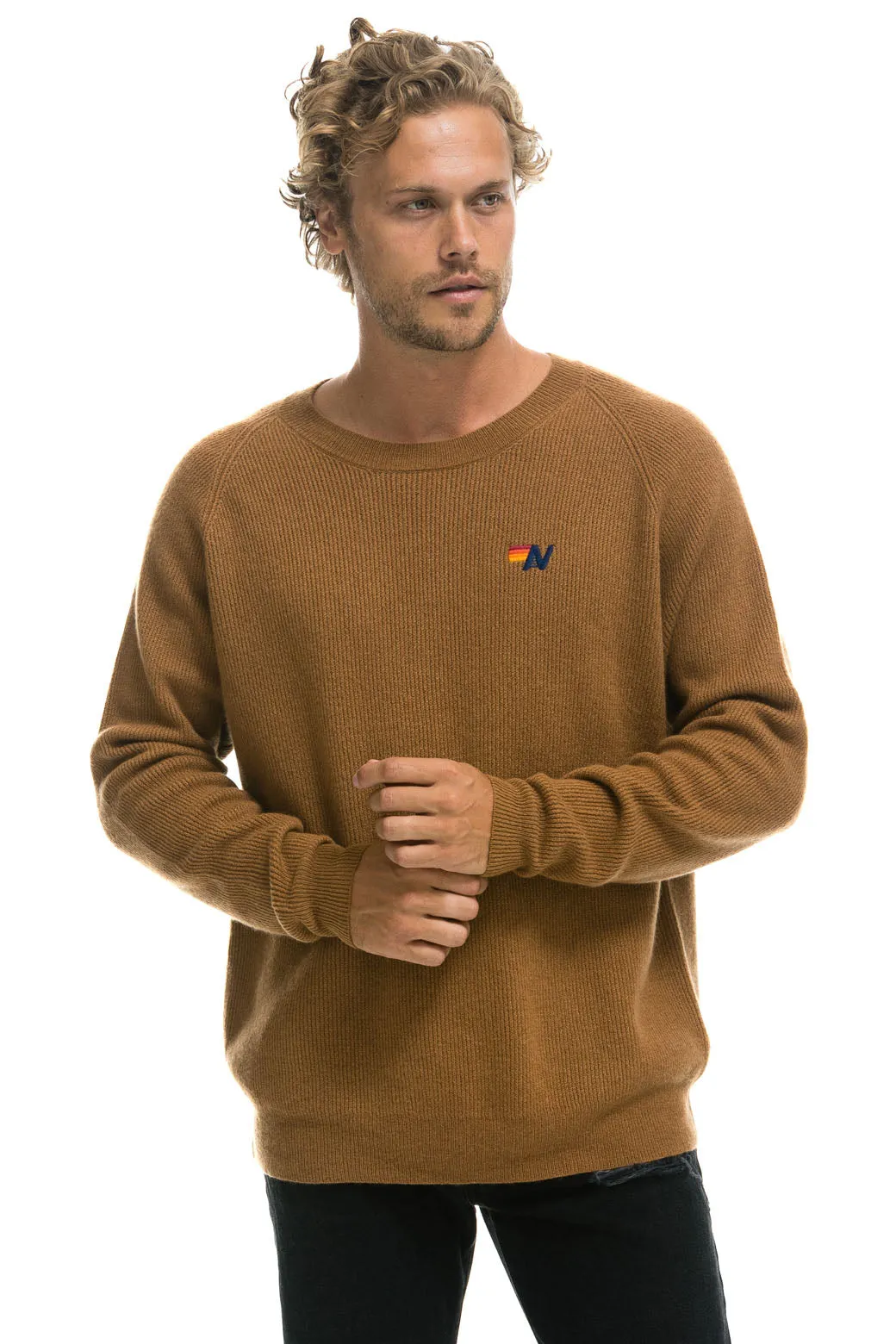 VINTAGE CABIN 2 UNISEX CASHMERE SWEATER - BUTTERSCOTCH