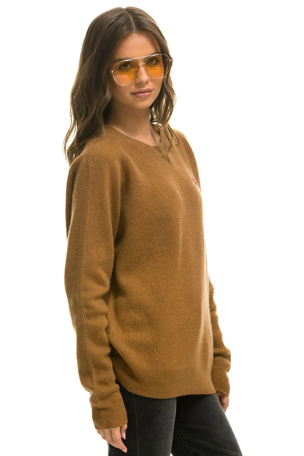 VINTAGE CABIN 2 UNISEX CASHMERE SWEATER - BUTTERSCOTCH