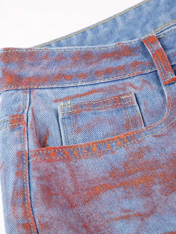 Vintage Gradient High Waist Jeans