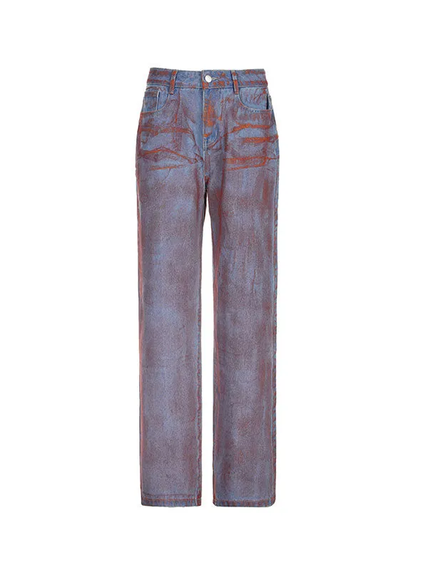 Vintage Gradient High Waist Jeans