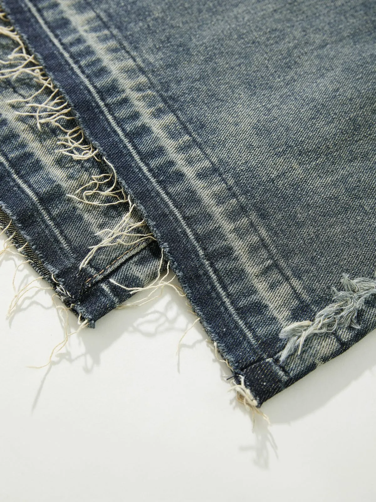 Vintage Wash Distressed Boyfriend Jeans