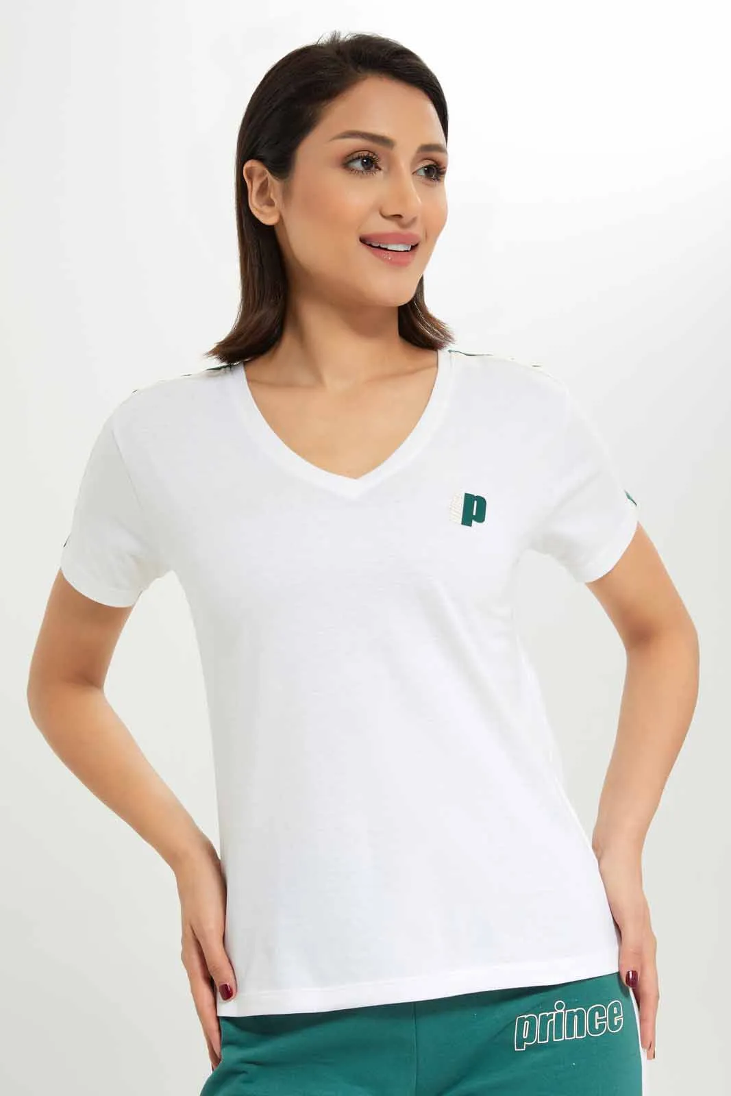 Women White Active T-Shirt